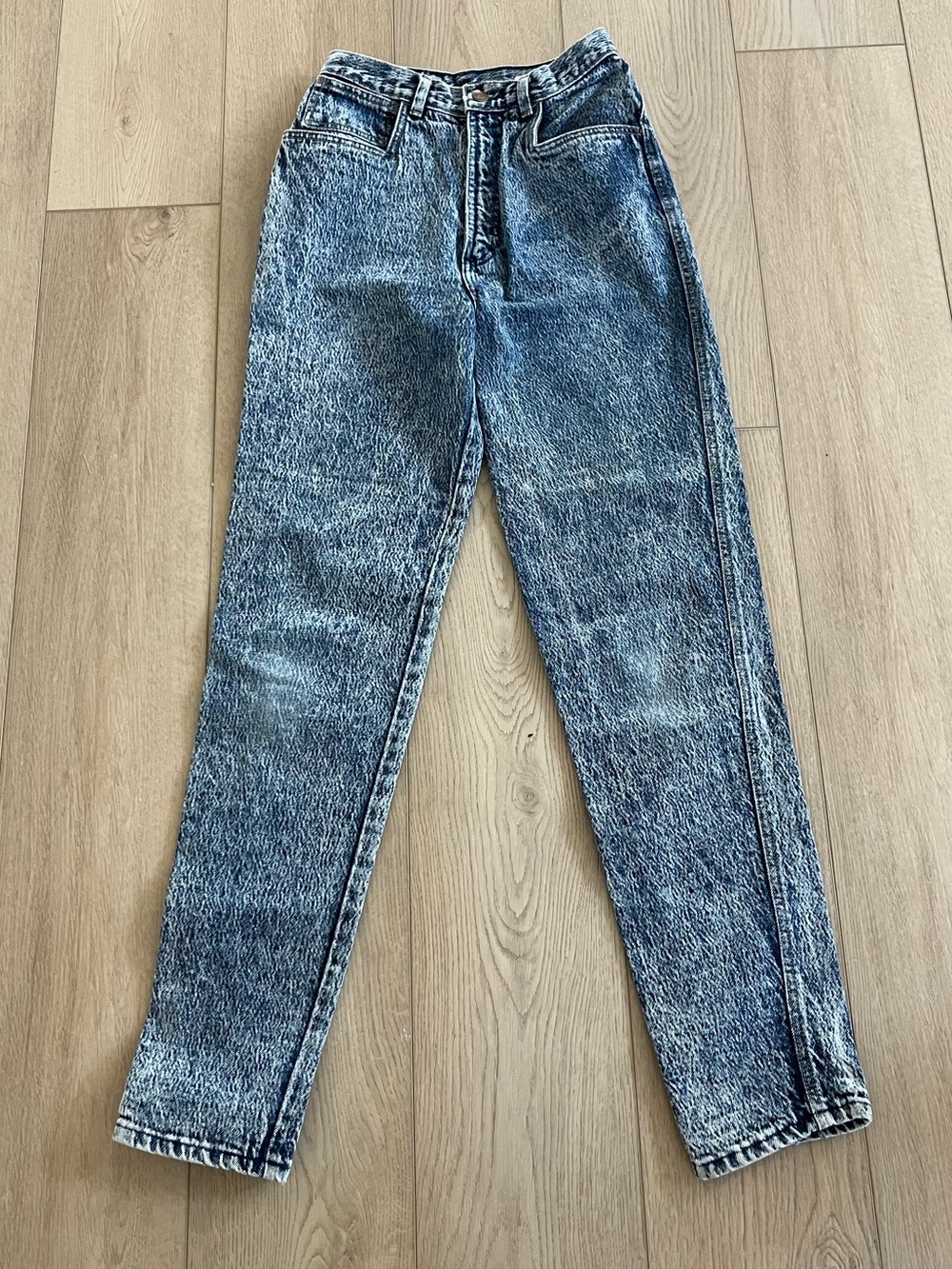 Vintage 80’s Rocky Mountain Rockies High Waisted Acid Wash Tapered Mom Jeans 7